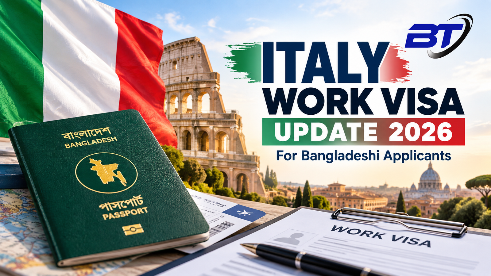 Italy Work Visa Bangladesh 2026 latest Nulla Osta and Decreto Flussi update