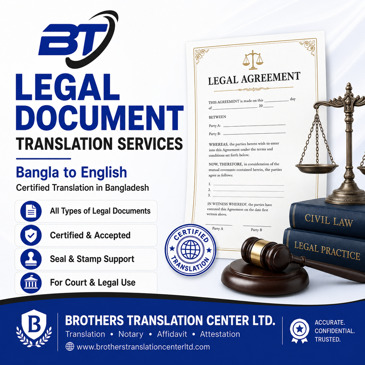 Professional legal document translation services in Bangladesh