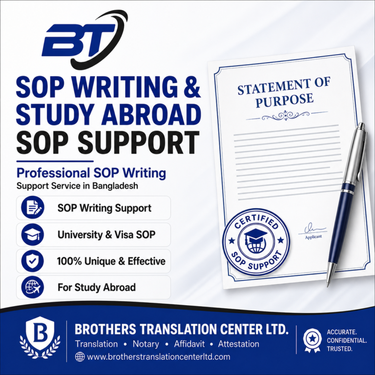 Professional SOP Writing Service Bangladesh and Study Abroad SOP Support