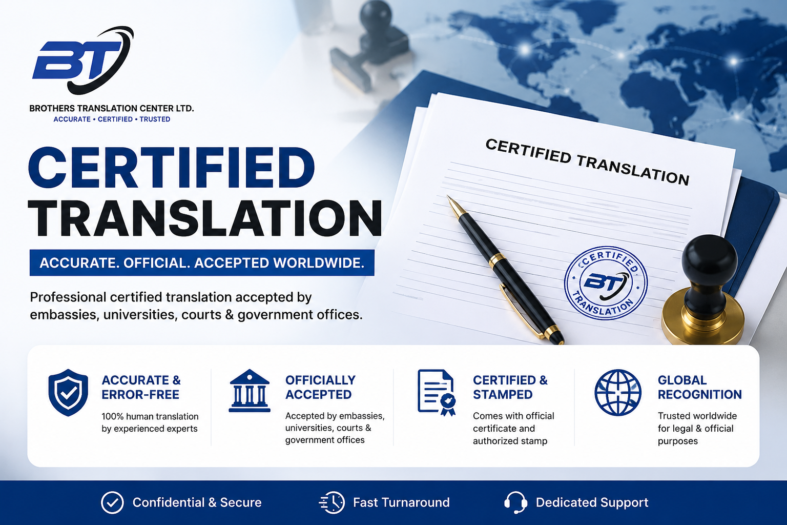 Certified Translation in Bangladesh for Visa Embassy and Immigration Documents